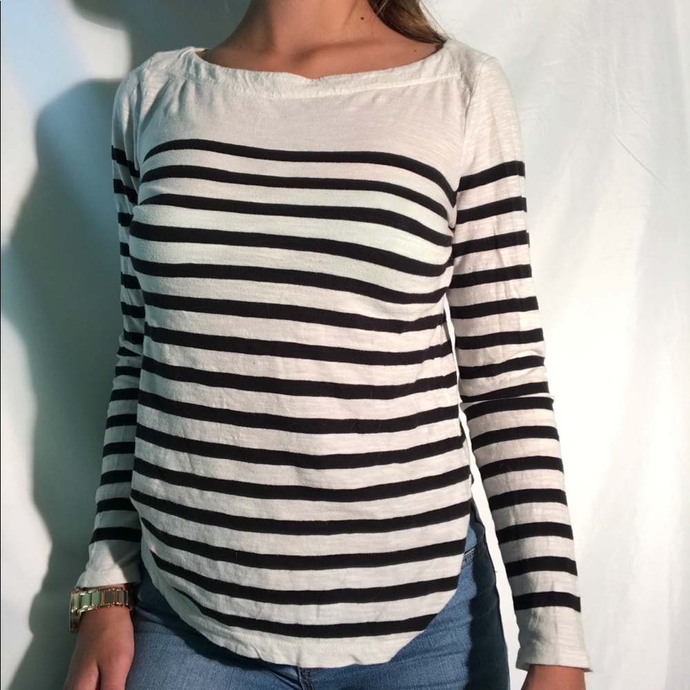 LOFT STRIPED BLOUSE WOMENS NEW